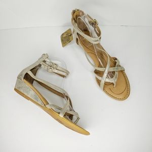 NEW Born Mini Wedge Strappy Sandal Ladies 9